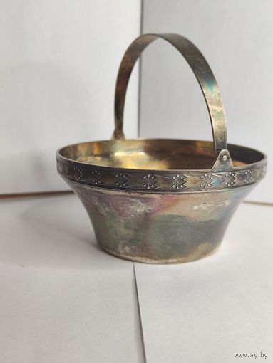 Корзинка Икорница Серебро СССР