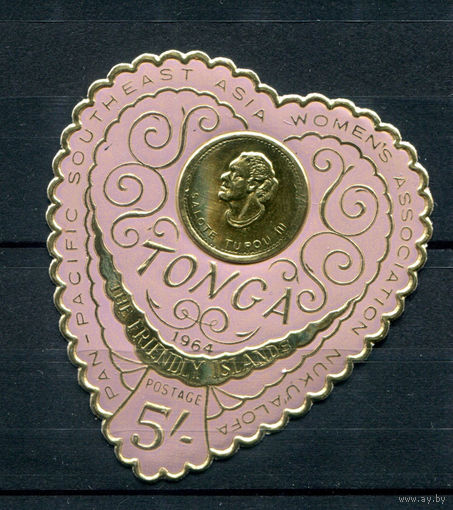 Британский протекторат - Королевство Тонга - 1964г. - королева Салоте Тупоу III, 5 Sh - 1 марка - MNH [Mi 145]. #4-B5-106-A-2