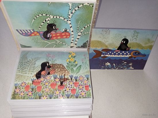 Открытки с кротом, мультик про крота, Чехословакия.
