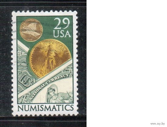 США-1991, (Мих.2161), гаш. , Нумизматика(одиночка),