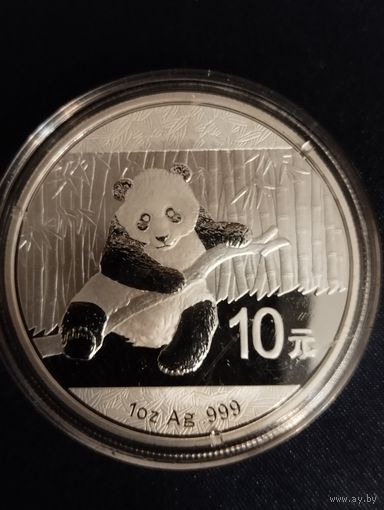 Китай 10 юаней 2014 Панда СЕРЕБРО