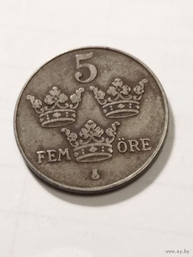 Швеция 5 оре 1947