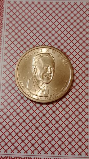 США 1 доллар 2020 Р 41 президент Буш