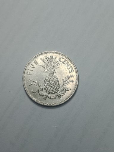 Багамские острова 5 центов  1987 года .