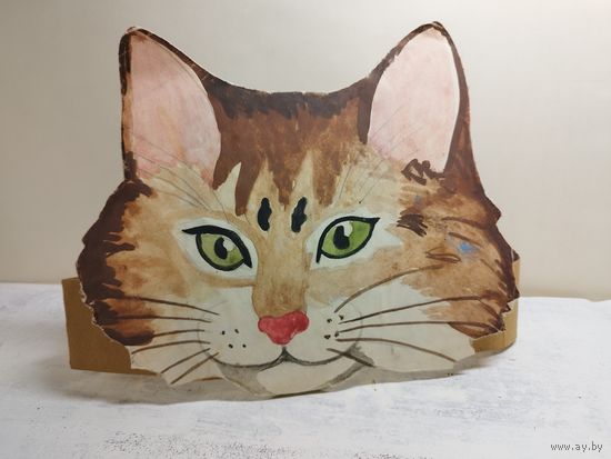 Самодельная новогодняя маска кошки. СССР
