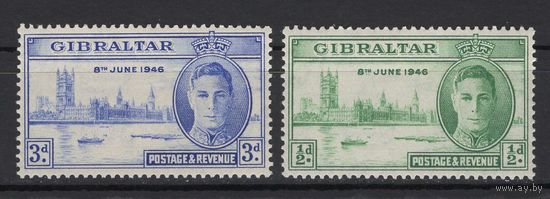 1946 Гибралтар** Победа серия 2 марки Георг VI