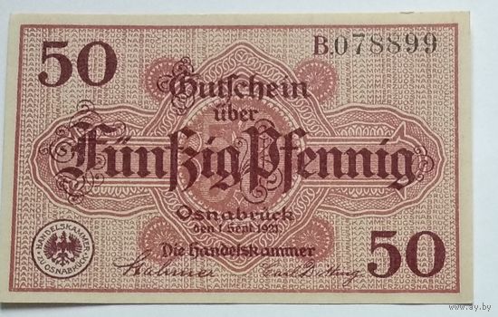Германия, Нотгельд Osnabruck 10 пфенингов 1921 --197