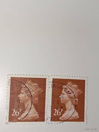 Великобритания 1971 Профиль королевы Елизаветы II, созданный на основе скульптуры Арнольда Машина