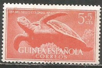 Испанская Гвинея. Черепаха. 1954г. Mi#303.