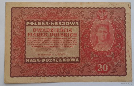 Польша 20 марок 1919 года