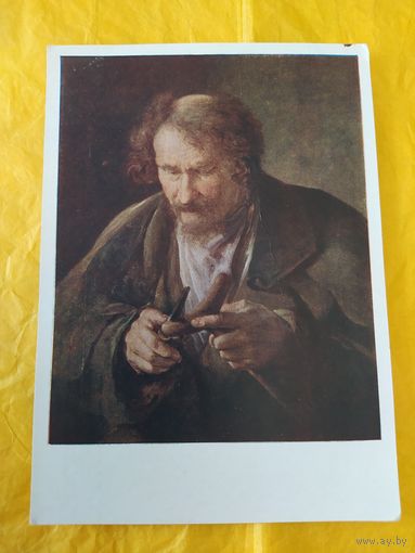 Крестьянин, обстругивающий костыль