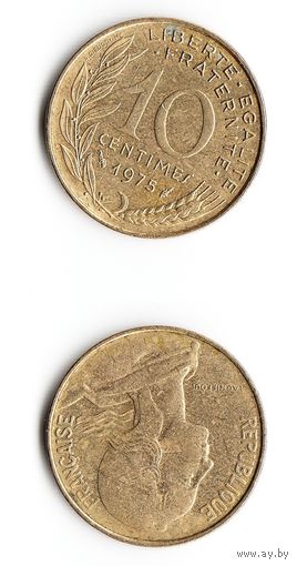 10 сантимов Франция 1975 год