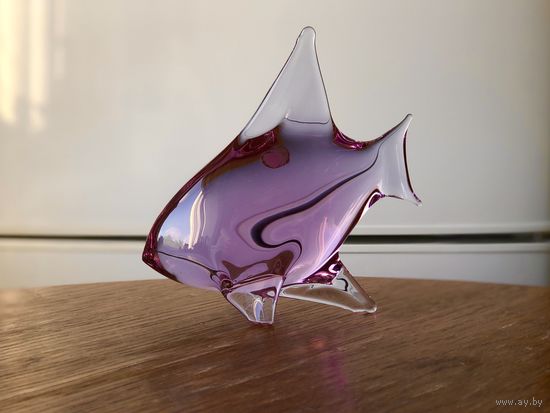 Статуэтка цветное стекло Чехия Bohemia 16х17см