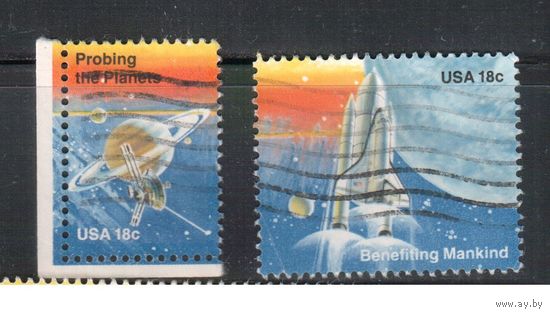 США-1981, (Мих.1485-1486) ,  гаш. , Космос, 2 марки