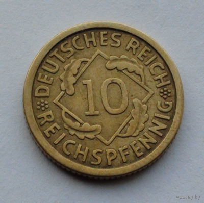 Германия 10 рейхспфеннигов, 1924 A