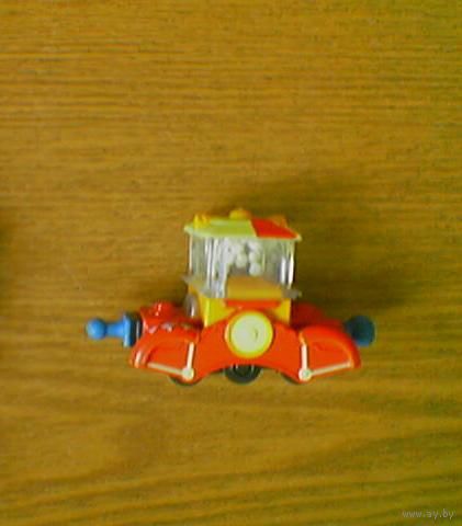 Вагон-прицеп поп-корн (Веселые паровозики из Чаггингтона CHUGGINGTON LC54024) серии Die-Cast и маленький веселый паровозик зелёного цвета Генри Henry (Томас и его друзья Thomas and Friends) Цена за шт