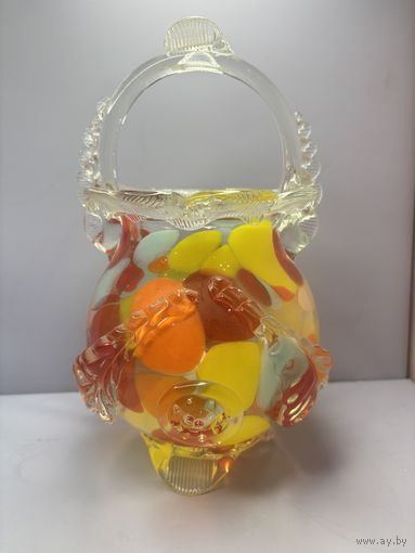 Конфетница в виде корзинки 1970-1980 гг