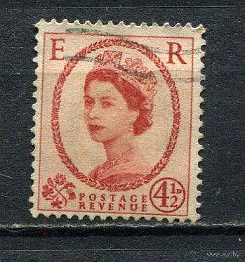 Великобритания - 1958/1967 - Королева Елизавета II 4 1/2P - [Mi.325xX] - 1 марка. Гашеная.  (Лот 30Gh)-T2P52