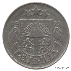 Латвийская Республика /I Республика/. 10 сатимов 1922