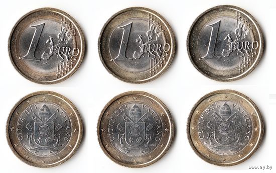 1 евро Ватикан 2025 года