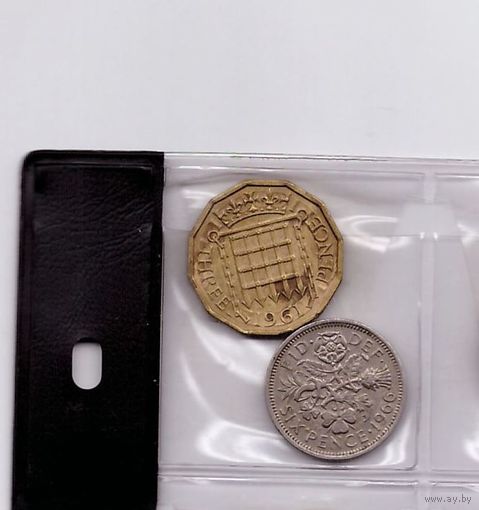 3 пенса 1961 и 6 пенсов 1966 Великобритания. Возможен обмен