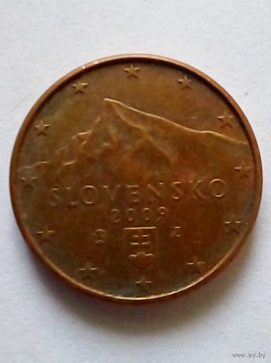 Словакия.1 евроцент 2009 г.(4)