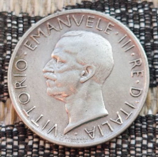 Италия 5 лир 1929 года. Орел. Серебро! Сторгуй за свою цену, предложи обмен! Y40