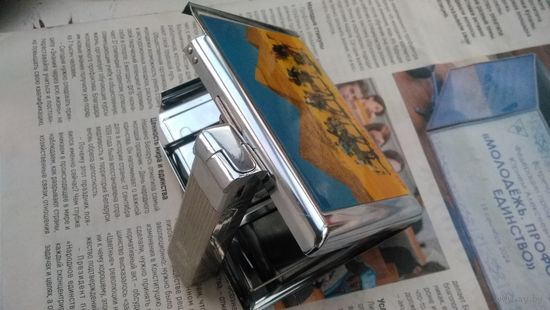 Портсигар с зажигалкой.Египет.