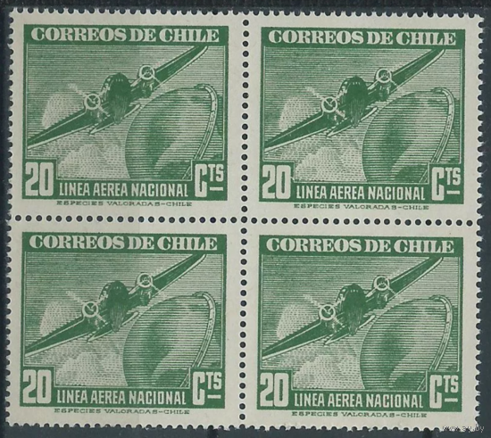 ЧИЛИ САМАЛЁТЫ  ТРАНСПОРТ - АВИАЦИЯ 1942 MNH