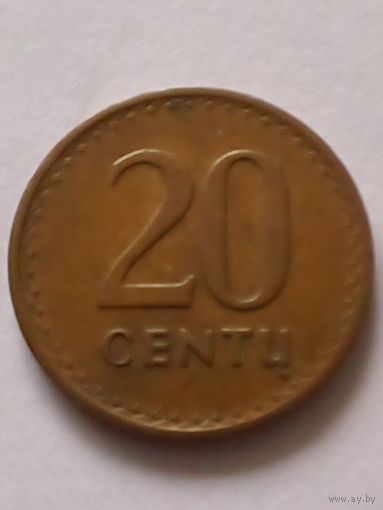 Литва.20 центов 1991 г.(2)