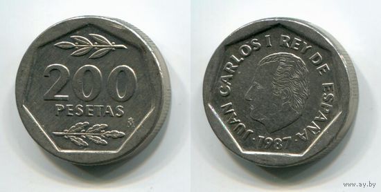 Испания. 200 песет (1987, XF)