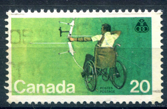 Канада - 1976г. - всемирные игры людей с ограниченными возможностями - 1 марка - полная серия, гашёная [Mi 633]. #3-WB-86-A-2