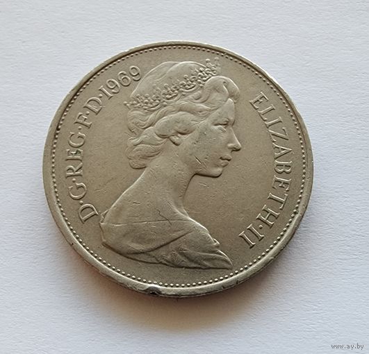 Великобритания 10 новых пенсов, 1969