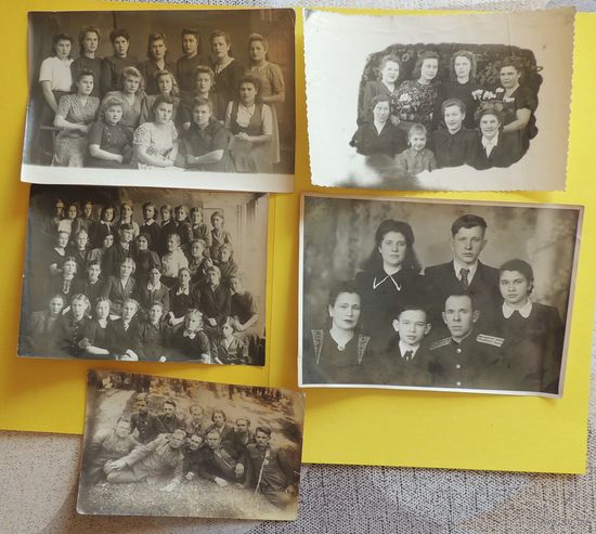 Фото большие групповые, 1940-1950-е гг. 10*15 см и больше. Цена за единицу