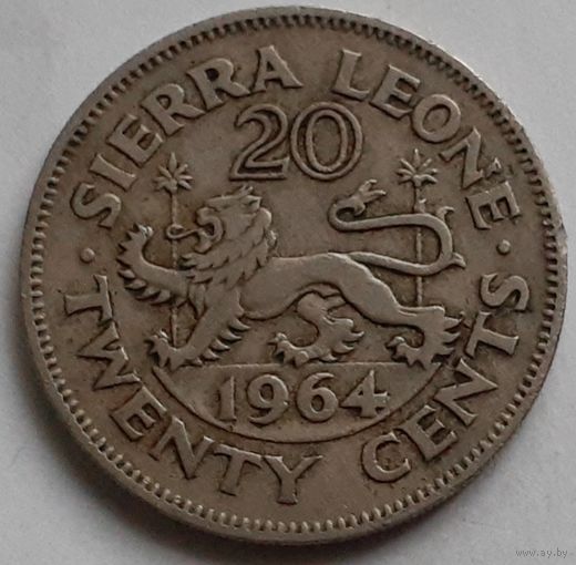 Сьерра-Леоне 20 центов, 1964 (14-13-19)