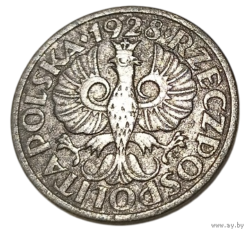 РЕСПУБЛИКА ПОЛЬША. II РЕЧЬ ПОСПОЛИТАЯ. 2 ГРОША 1928.