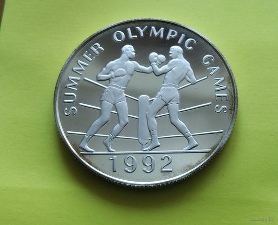 Ямайка 25 долларов 1992 г серебро 925 пр