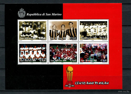 Сан-Марино - 1999 - Футбол - [Mi. bl. 25] - 1 блок. MNH.