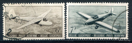 Бельгия - 1951г. - авиация, авиапочта - 2 марки - полная серия, гашёные [Mi 904-905]. #2-Be-42-KB-3
