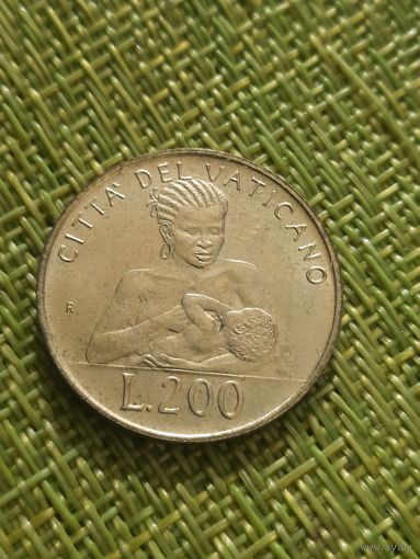 Ватикан 200 лир 1992 г.