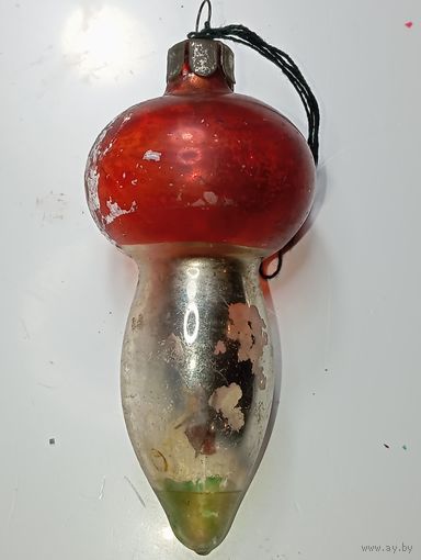 Ёлочная игрушка - Гриб , СССР .