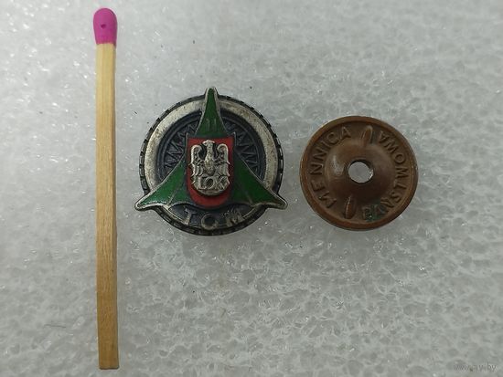 Знак-фрачник ПНР. Лига национальной обороны. тяжёлый, винт