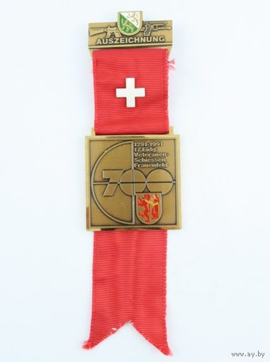 Швейцария, Памятная медаль 1991 год.  (1400)