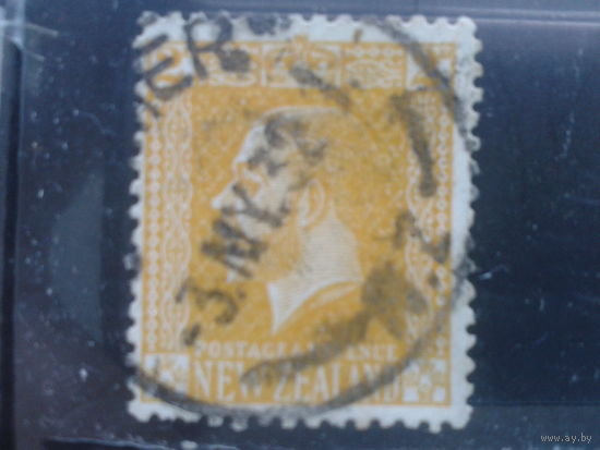 Новая Зеландия, колония Англии,1930. Стандарт.  Король Георг V, 2d. зуб. 14