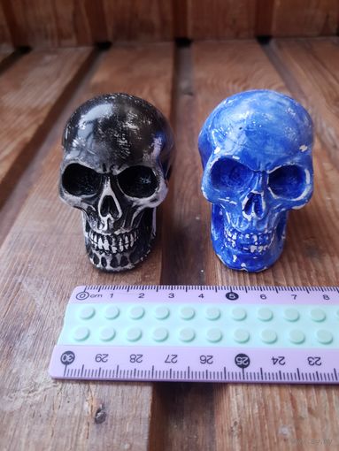 Лот С 1 РУБЛЯ! много лотов! Черепок фигурка сувенир небольшой (СИНИЙ)