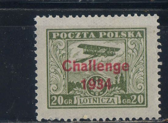 Польша Респ 1934 4-й Международный конкурс туристических самолетов FAI "Вызов 1934" Варшава Надп #268**