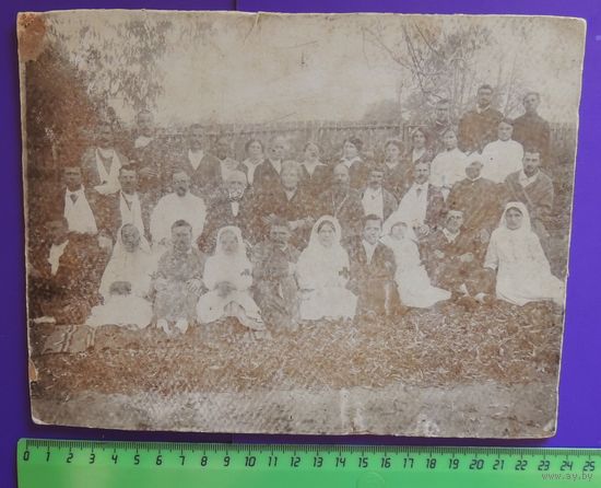 Фото большое 17*23 см, госпиталь, ПМВ, до 1917 г.