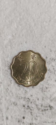 Гонконг 20 цент 1997
