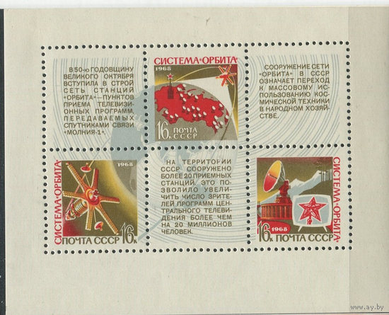 Блок "Система орбита" космос 1968 СССР **