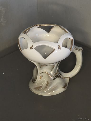 Кисловодский фарфор. Подсвечник. Авторская подпись